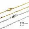 En stock acero inoxidable dorado comprimido lateral cadena doble C girasol moda fresca acero de titanio joyería para hombres y mujeres