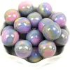 Cuentas de Ojo de Gato Iridiscentes de 16 mm Hechas a Mano con Cuentas de Resina para Pintura al Óleo Cuentas Sueltas Cuentas para Pulseras Accesorios de Joyería DIY Venta al por Mayor