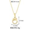 Colar de ouro areia vietnamita alto senso coroa micro incrustada cor zircônio brincos femininos alto senso por um longo tempo não desbota joias atacado