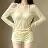 Traje de baño bikini para playa para mujer, conjunto de tres piezas, manga larga, para vacaciones en aguas termales, nuevo traje de baño bikini de manga larga