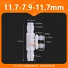 11.7-7.9-11.7mm Pagoda de Plástico de Cuatro Vías Conexión de Tubería Resistente a la Corrosión por Ácidos y Álcalis Unidad de Junta