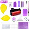 Conjunto de ferramentas de pintura diamantada, saco de armazenamento, garrafa de 60 células, ferramenta de perfuração de resina portátil, caixa de armazenamento de subembalagem resistente a choques