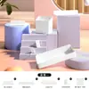 Prateleira de Armazenamento com Painel Perfurado Gancho Decorativo Magnético Adesivo de Furo Redondo Placa de Armazenamento de Metal DIY Cabide de Exibição de Mesa