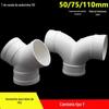 Tê em Y de PVC para drenagem 50 75 110mm tê de cauda de andorinha junta de tubo de ar fresco conexões de tubos de esgoto