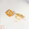 Fecho Conector Flor da Riqueza, Borboleta Dourada Areia, Nó de Bambu Ruyi, Fecho de Broche Hanfu Qipao, Fecho de Ponta para Pulseira DIY Atacado