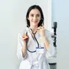 Serie Flor Margarita Pequeña Estilo Fresco Doctora Enfermera Hebilla de Identificación Retráctil Pinza de Cocodrilo Giratoria Hebilla Médica de Fácil Extracción