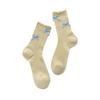 Calcetines Jk Lolita para Mujer Verano Malla Fina con Zapatos de Cuero Pequeños Estilo Japonés Lindo Lazo Calcetines de Media Caña