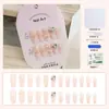 Venta Directa Personalizada de Fábrica Uñas Cortas, Medias y Largas para Manicura, Uñas Portátiles de Fototerapia Hechas a Mano, Pegatinas para Uñas, Estilo de Lujo Accesible 24 Piezas