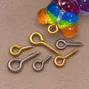 Ganchos de Tornillo con Colgante de Perla de Acero Inoxidable, Arandelas de Tornillo, Conectores de Abalorios Hechos a Mano para DIY, Accesorios de Joyería