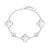 Pulseira de prata S925 nova ao vivo para mulheres, pulseira de trevo de quatro folhas de alta qualidade, pulseira de prata de quatro flores da moda Chanel