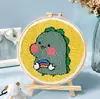 Bordado Ruso con Aguja Perforadora Kit DIY Pintura con Hilo Bordado de Pareja Punch Needle Divertido Bordado con Aguja Perforadora