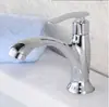 Torneira de cobre para lavatório de furo único Banheiro Torneira quente e fria Torneira de furo único para lavatório Doméstico
