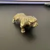 Perro de Jardín Bulldog Chapado en Cobre Bulldog Francés Figura Bronce Antiguo Pieza de Microtallado Promotor de Riqueza Imitación Antigua Hecho a Mano Decoración de Oficina Hogar