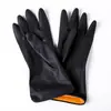Luvas de borracha para lavar louça e roupas pretas luvas domésticas de látex atacado 80g fabricantes