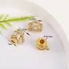 Cor de ouro 18K retentora de cor contas de zircônia microcravejadas contas de barril com furo grande acessórios de joias feitas à mão para pulseira colar