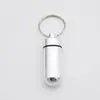 Llavero de Aleación de Aluminio para Botella de Medicina Exterior Botella Colgante Mini Impermeable Frasco Pequeño para Medicina Botella de Cartucho Sellado Frasco
