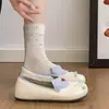 Zapatos Planos Redondos para Mujer con Tacón Bajo 2026 Nuevo Otoño Lazo Mary Jane de Cuero