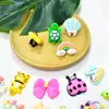Dibujo Animado 50 Piezas Mitad Patrón 3D Clip para Bolígrafo Hebilla Plástico Accesorios Aspecto de Alta Calidad Papelería Estudiante Decoración de Bolígrafo Creativo Popote