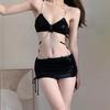 Estilo Popular de Celebridad de Internet 2025 Nuevo Traje de Baño para Mujer Bikini de Deseo Puro Conjunto de Tres Piezas Dividido Sexy Baño en Aguas Termales