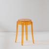 Silla nórdica de acrílico transparente, taburete alto de cristal, taburete redondo moderno y sencillo de plástico.
