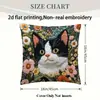 Funda de Cojín para Sofá Transfronteriza, Felpa Corta Amigable con la Piel, Linda Funda de Cojín de Animal Gato, Funda de Cojín para Sala de Estar, No Incluye Relleno