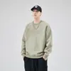 Sudadera de Hombre Sello de Acero, Nueva Camiseta de Manga Larga Algodón Casual Americana Otoño/Invierno, Top Espeso Forrado de Felpa para Hombre