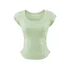 Conjunto de top de punto corto ajustado de manga corta con cuello redondo y diseño calado dulce y picante estilo francés + falda larga de volantes de cintura alta para mujer