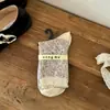 Calcetines Morados con Flores Jk para Mujer, Estilo Otoñal, Lindos Calcetines Blancos con Moño Blanco hasta la Pantorrilla, Dulces Calcetines de Encaje Retro