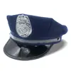 Gorra de Policía Novedosa para Adultos, Sombrero Octagonal de Copa Plana, Accesorios Divertidos para Role-Playing, Gorra de Policía Americana, Accesorios de Uniforme para Mujeres