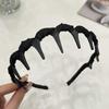 Estilo coreano Ins Dente-em forma de pano ondulado cabelo Hoop Internet Popular Doce Elegante Cabelo Hoop Carimbo de cabelo Lavar rosto Pressão Faixa de cabelo Feminino Headdress