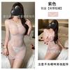 Ropa Interior Sexy Fina Brillante al Aceite Transparente con Tirante Corto a la Altura del Muslo Falda Corta Sexy Ajustada Sedosa Sin Quitarse Funda Medias de Seda Camisón