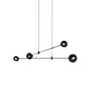 Lámpara de araña de hierro minimalista nórdica posmoderna con personalidad creativa, modelo de diseñador para habitación, líneas geométricas, lámpara para sala de estar y comedor.