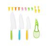 Faca de plástico infantil, conjunto de facas para frutas, jardim de infância, educação infantil, não machuca a mão, cortar legumes, cortar bolo, conjunto de facas de brinquedo