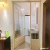 Puerta de Hierro, Puerta Sanitaria Estilo Antiguo de Shanghái, Ventana de Acero Francesa, Puerta Divisoria Retro para Baño, Puerta Divisoria Francesa