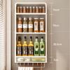 Estante de Almacenamiento de Cocina, Plástico Montado en Pared Multicapa Sin Perforaciones, Estante de Almacenamiento para Frascos de Especias, Jengibre y Ajo, Estilo Lujo Ligero