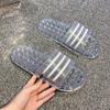 Zapatillas de Cristal Ropa de Casa para Mujer Calzado Plano Resistente al Desgaste Rayado Dormitorio de Estudiantes Baño Interior Zapatos Frescos para el Hogar