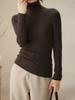 Suéter de cuello alto de lana sin bombear, especial para el hilo del Yangtze 120 Puntos, sin costuras, para mujer, camiseta interior