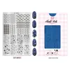 2025 Nuevo Producto Transfronterizo Placa de Acero para Estampado de Uñas Serie Xy-Af Rayas Luna Flor Pequeña Elemento Plantilla de Estampado