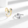Europa y Estados Unidos transfronterizos súper ventas nicho diamante enrollado torsión apertura anillo ajustable mujeres viento frío tejido anillo