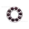 Letras de diamante de 8 mm, aleación de zinc alfanumérica, para manualidades, estilo inglés, con letras de diamante púrpura, accesorios de joyería