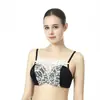 Cubrepecho de Encaje sin Tirantes, Ribete de Encaje de Cuello Bajo, Envoltura de Pecho Strapless de una Pieza, Antideslizante, Sin Costuras, Anti-Exposición