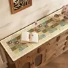 Tapete para mesa de aparador estilo americano, tapete protector para encimera de mueble de TV, tapete anti-suciedad de estilo étnico de lujo ligero y de alta gama para zapatero y mueble de vino