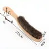 Escova de Limpeza de Quarto, Escova de Cama de Crina de Cavalo, Varrer Cama de Madeira Maciça com Cerdas Macias, Vassoura para Remover Poeira da Cama, Escova de Cabelo de Cauda de Cavalo