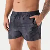 Pantalones Cortos de Playa de Secado Rápido Transfronterizos Europeos y Americanos para Hombre, Pantalones Cortos Deportivos Casuales Divertidos con Graffiti, Tela de Piel de Durazno para Hombre