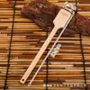 Mango de Abanico Ruyi, Abanico Redondo de Papel de Arroz, Mango de Bambú, Abanico Cuadrado Lacado, Abanico con Mango de Madera de Bambú, Accesorios, Varillas de Abanico Pintadas con Cuentas
