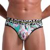 Ropa interior en forma de T con estampado de leopardo de comercio exterior europeo y americano, ropa interior sexy para hombre, cintura baja, nailon transpirable, tanga sexy estampada para hombre