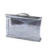 Bolsa de almacenamiento de cosméticos de PVC transparente al por mayor, bolsa de embalaje tridimensional de plástico suave, bolsa de embalaje portátil con cremallera