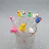 Novo Produto Novo Pincel de Cílios de Pato de Desenho Animado com Tubo Tubo Transparente Reutilizável Pincel Descartável Estilo Gelatina