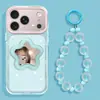Soporte de espejo de nube para pulsera, compatible con funda de teléfono Apple 18pm, iPhone 16, diseño lindo, estilo nuevo para mujer, 15, minimalista