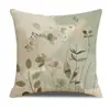 Almofada Decorativa Versátil com Estampa Floral para Primavera e Verão, Almofada de Sofá para Decoração de Casa Nórdica, Almofada de Assento Respirável Confortável de Linho